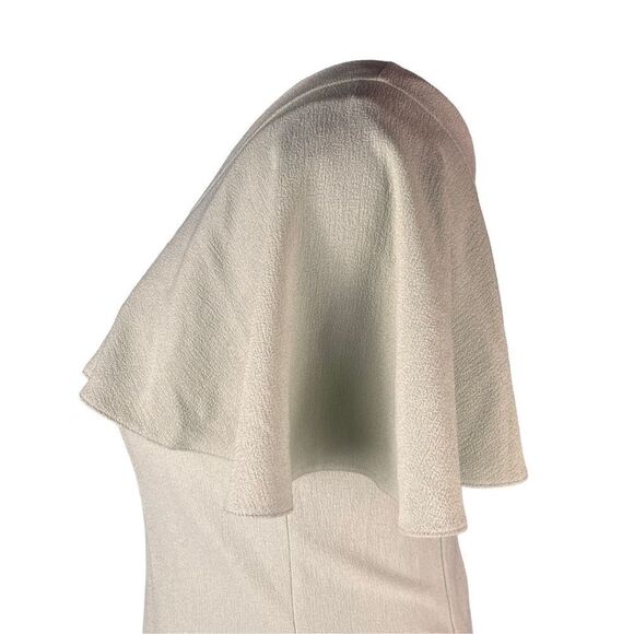 ASOS DESIGN angel sleeve v neck mini shift dress in sage green womans 10 - Picture 6 of 9